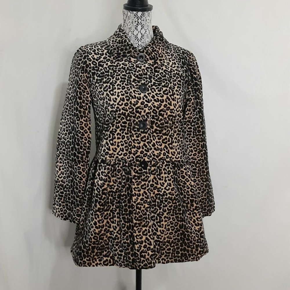 Copper Key Animal Print Coat Women Size 14/16 Fit and Flare Super Soft Winter